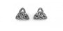 Trinity Knot Earrings with Plain Silver