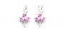 Shamrock Earrings with Pink Cubic Zirconia