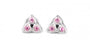 Trinity Knot Earrings with Pink Cubic Zirconia