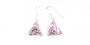 Trinity Knot Earrings with Pink Cubic Zirconia