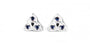 Trinity Knot Earrings with Sapphire Cubic Zirconia