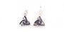 Trinity Knot Earrings with Sapphire Cubic Zirconia
