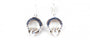 Claddagh Earrings with Sapphire Cubic Zirconia