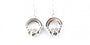 Claddagh Earrings with White Stone