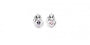 Claddagh Earrings with White Cubic Zirconia