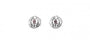Celtic Earrings Silver with White Cubic Zirconia