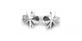 Shamrock Earrings with White Cubic Zirconia