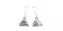 Trinity Knot Earrings with White Cubic Zirconia