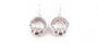 Claddagh Earrings with White Cubic Zirconia