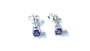 Kids Amethyst February Birthstone Cubic Zirconia Silver 4 mm Claw Set Earring.