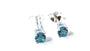 Kids Dark Topaz Cubic Zirconia Silver 4 mm Claw Set Earring.