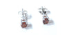Kids Garnet January Birthstone Cubic Zirconia Silver 4 mm Claw Set Earring.
