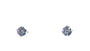 Kids Mystic Topaz Cubic Zirconia Silver 5 mm Claw Set Earring.
