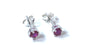 Kids Ruby July Birthstone Cubic Zirconia Silver 4 mm Claw Set Earring.