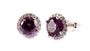 A Amethyst & White Cubic Zirconia Earring.