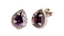 A Amethyst & White Cubic Zirconia Earring.