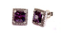 A Amethyst & White Cubic Zirconia Earring.