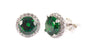 A Emerald & White Cubic Zirconia Earring.