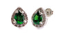 A Emerald & White Cubic Zirconia Earring.