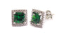 A Emerald & White Cubic Zirconia Earring.