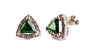 A Emerald & White Cubic Zirconia Earring.