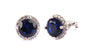 A Sapphire & White Cubic Zirconia Earring.