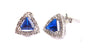 A Sapphire & White Cubic Zirconia Earring.
