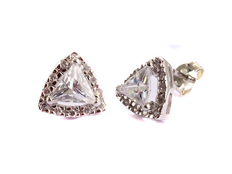 A White Cubic Zirconia Earring.
