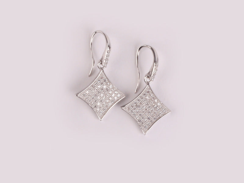 A White Cubic Zirconia Earring