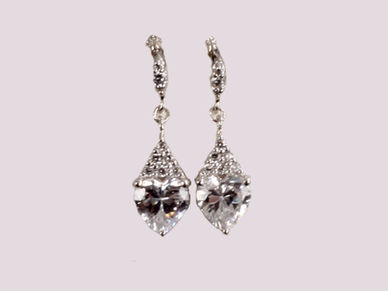 A White Cubic Zirconia Earring