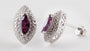 A Amethyst & White Cubic Zirconia Earring.