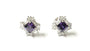 Amethyst & White Cubic Zirconia Earring.