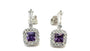 Amethyst & White Cubic Zirconia Earring