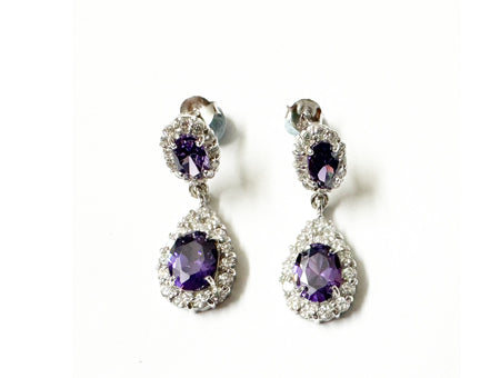 Amethyst Cubic Zirconia Necklace