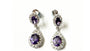 Amethyst Cubic Zirconic  Earring