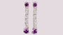 Amethyst Cubic Zirconic  Earring