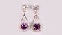 Amethyst Cubic Zirconic  Earring
