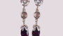 Amethyst Cubic Zirconic  Earring