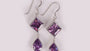 Amethyst Cubic Zirconia  Earring