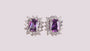 Amethyst Cubic Zirconic  Earring