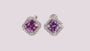 Amethyst Cubic Zirconic  Earring