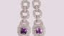 Amethyst Cubic Zirconic  Earring