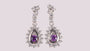 Amethyst Cubic Zirconic  Earring