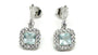Aquamarine & White Cubic Zirconia Earring