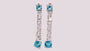 Aquamarine Cubic Zirconia Earring