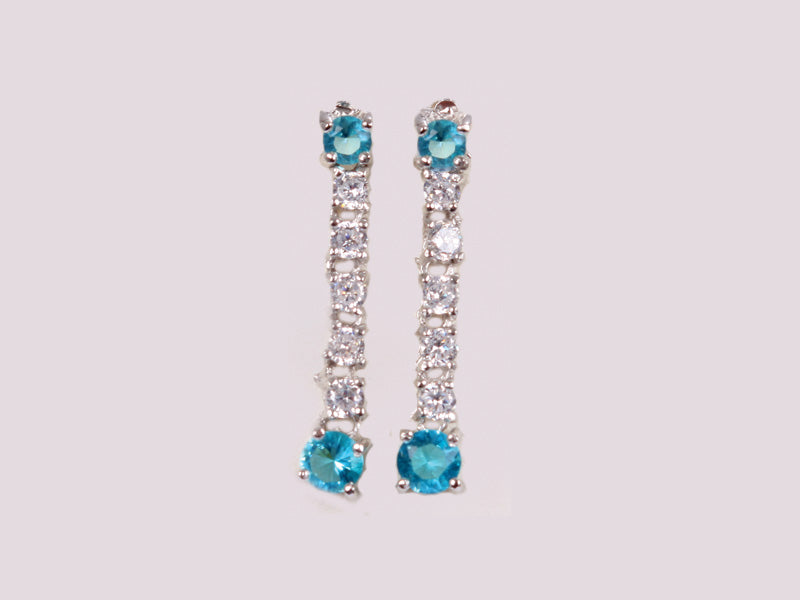 Aquamarine Cubic Zirconia Earring