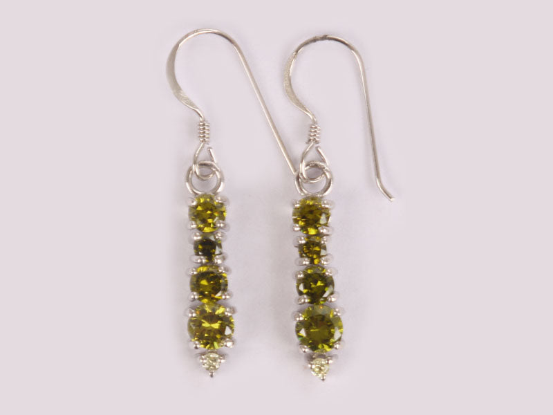 Peridot Cubic Zirconia Earring