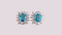 Aquamarine Cubic Zirconia Earring