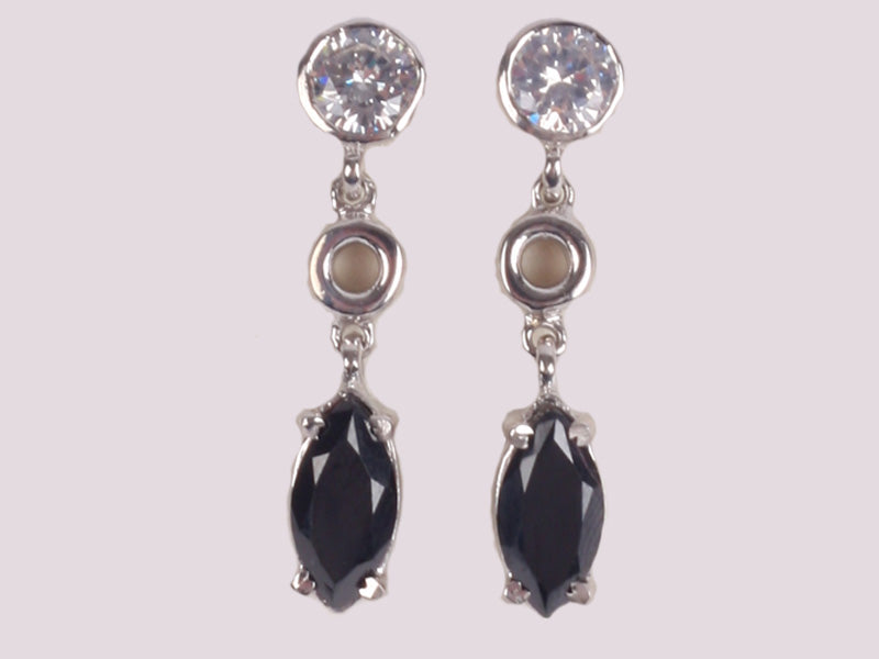 Black Cubic Zirconia  Earring