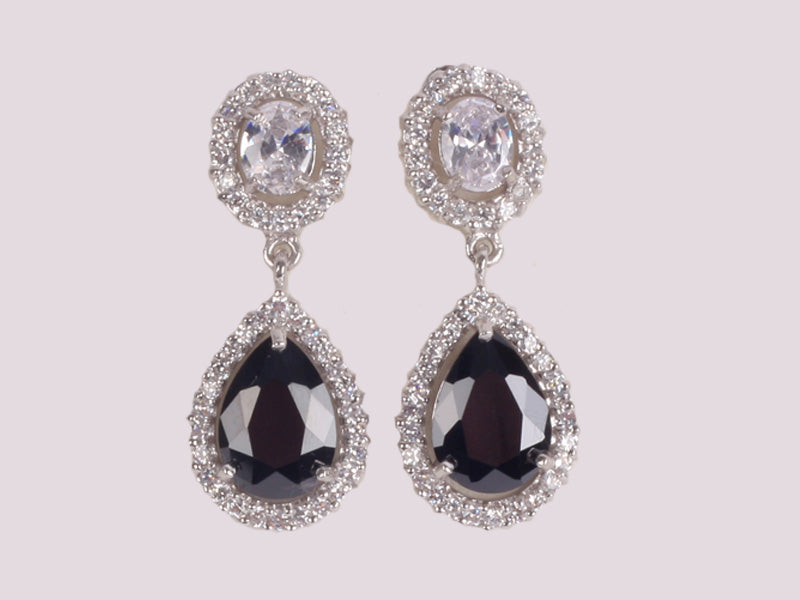 Black Cubic Zirconia Earring